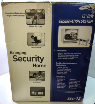 Vintage Samsung  SSC-12  12'' Complete Black & White Observation Security System