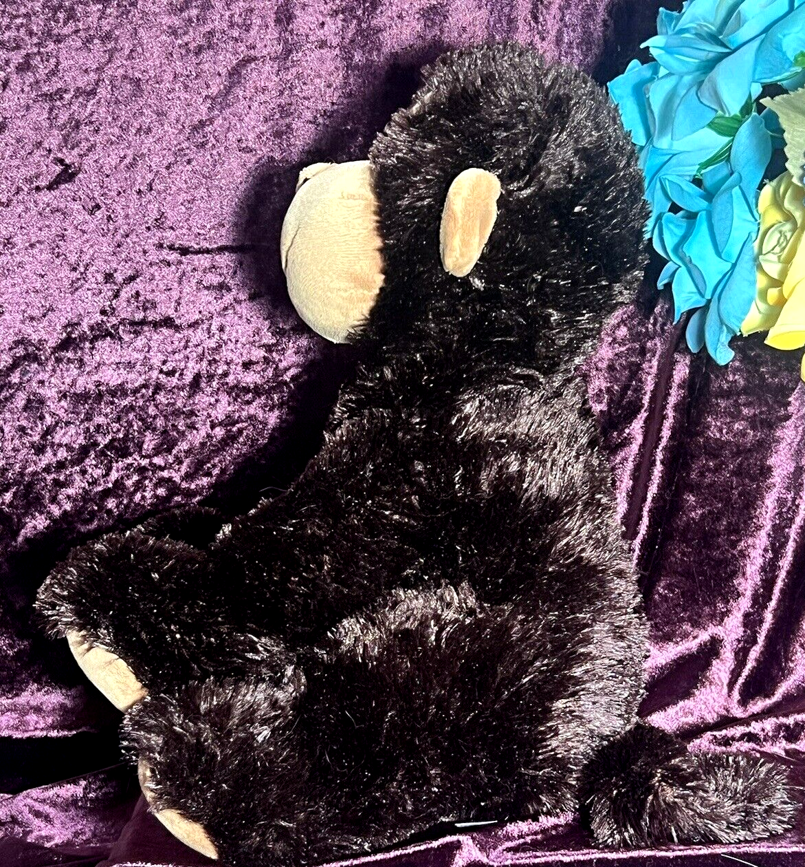 Aurora Monkey Chimp Brown Plush 14" Tall Sitting Stuffed Animal