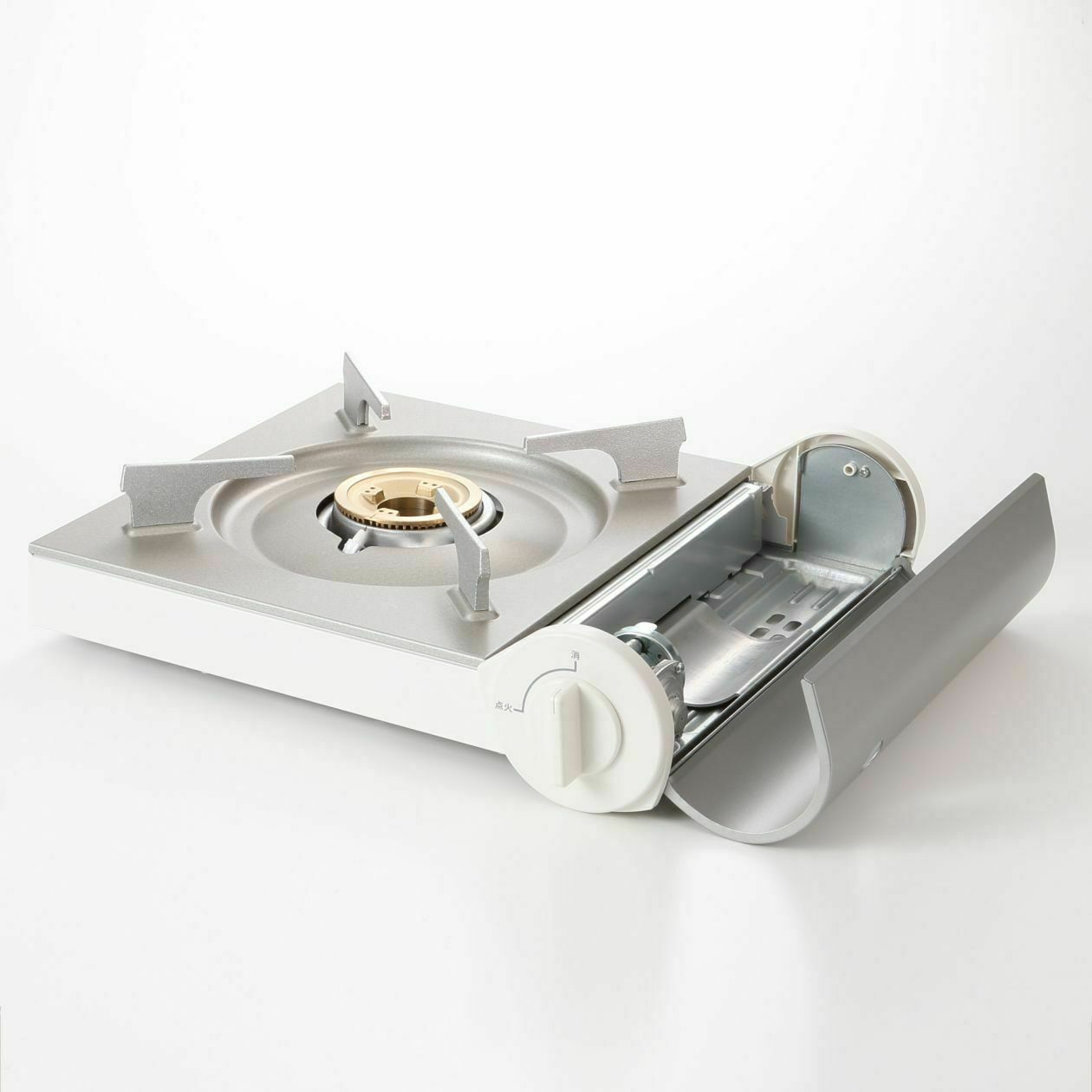MUJI Portable cooking gas stove Aluminum die-cast RK-2 White MUJI Portable cooking gas stove Aluminum die-cast RK-2 White