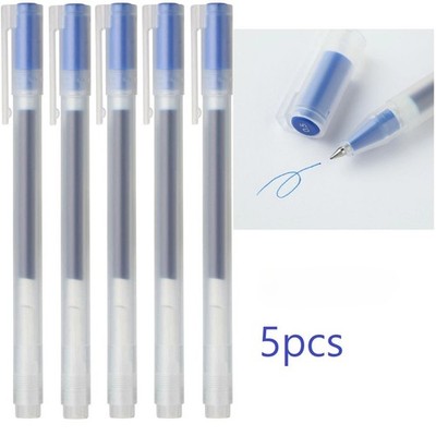 5 Pcs GENUIN JAPAN MUJI MoMA Super Fine 0.38mm/0.5mm Old style Gel Ink pen