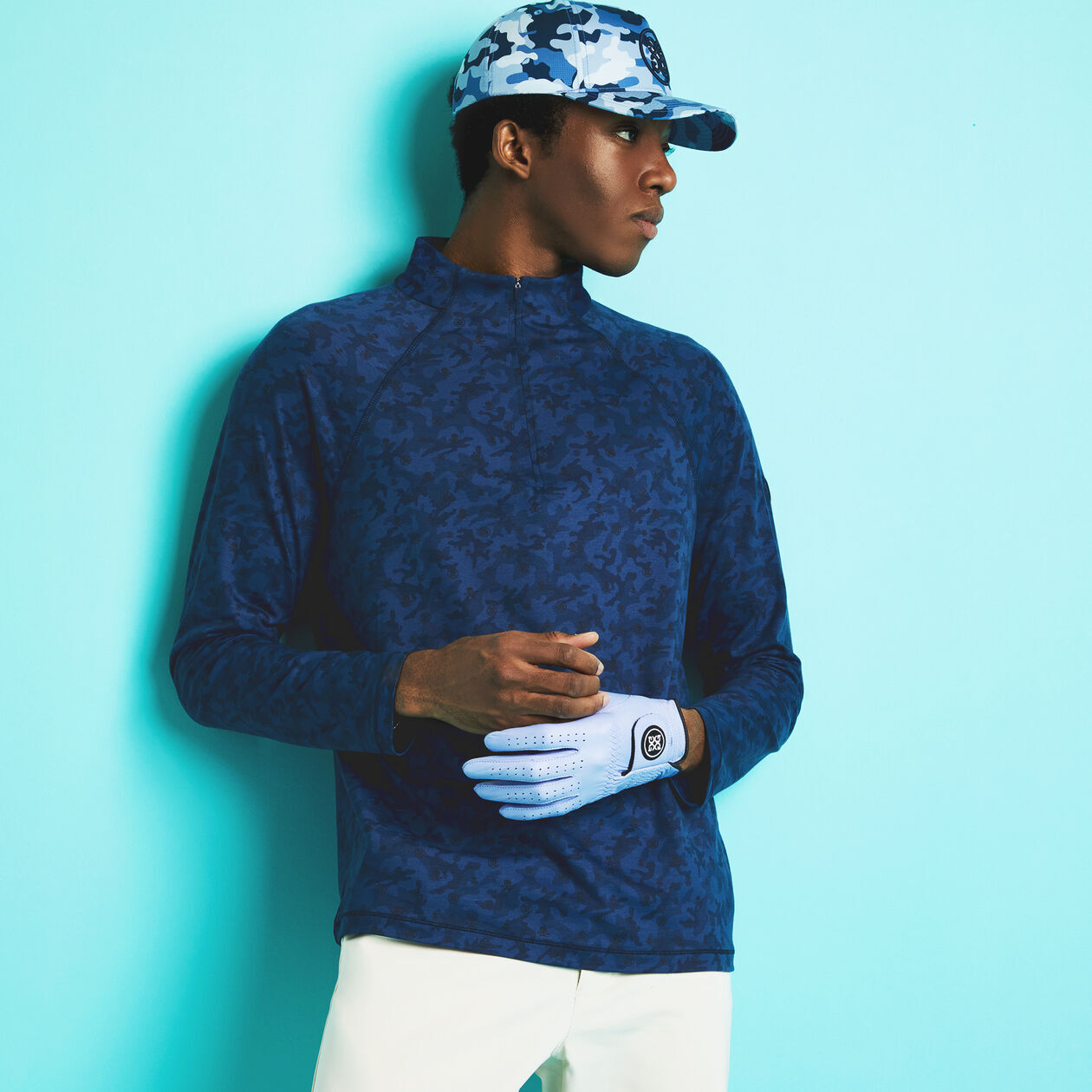 New Mens G/FORE ICON CAMO LUXE QUARTER ZIP MID LAYER