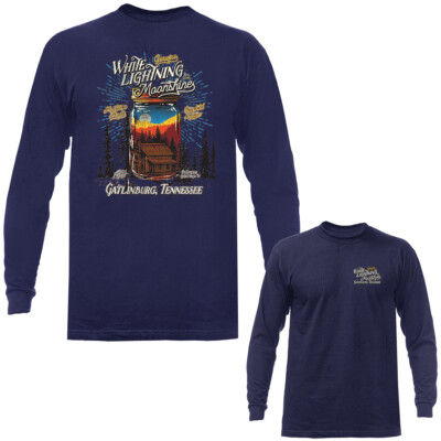 White Lightning Gatlinburg Moonshine Smoky Mountains Long Sleeve