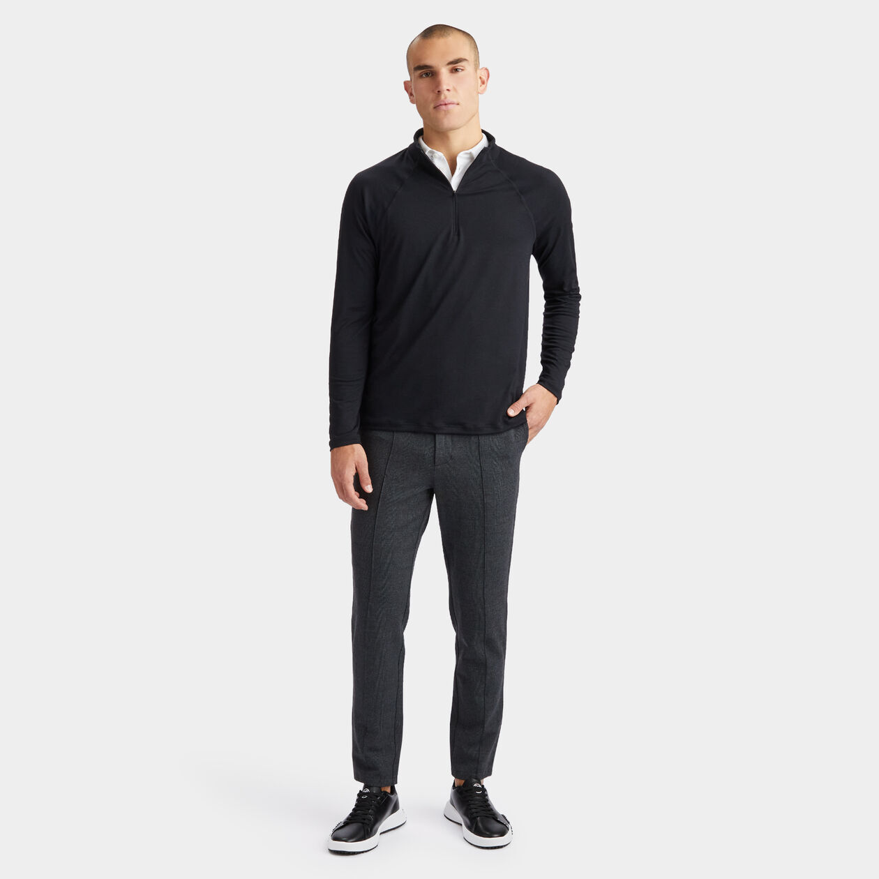 New Mens G/FORE GFORE LUXE QUARTER ZIP MID LAYER G4MF23K123