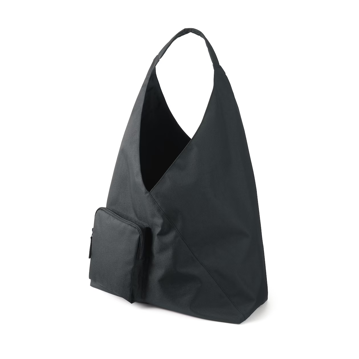 MUJI Water Repellent One Shoulder Bag Black with Exterior