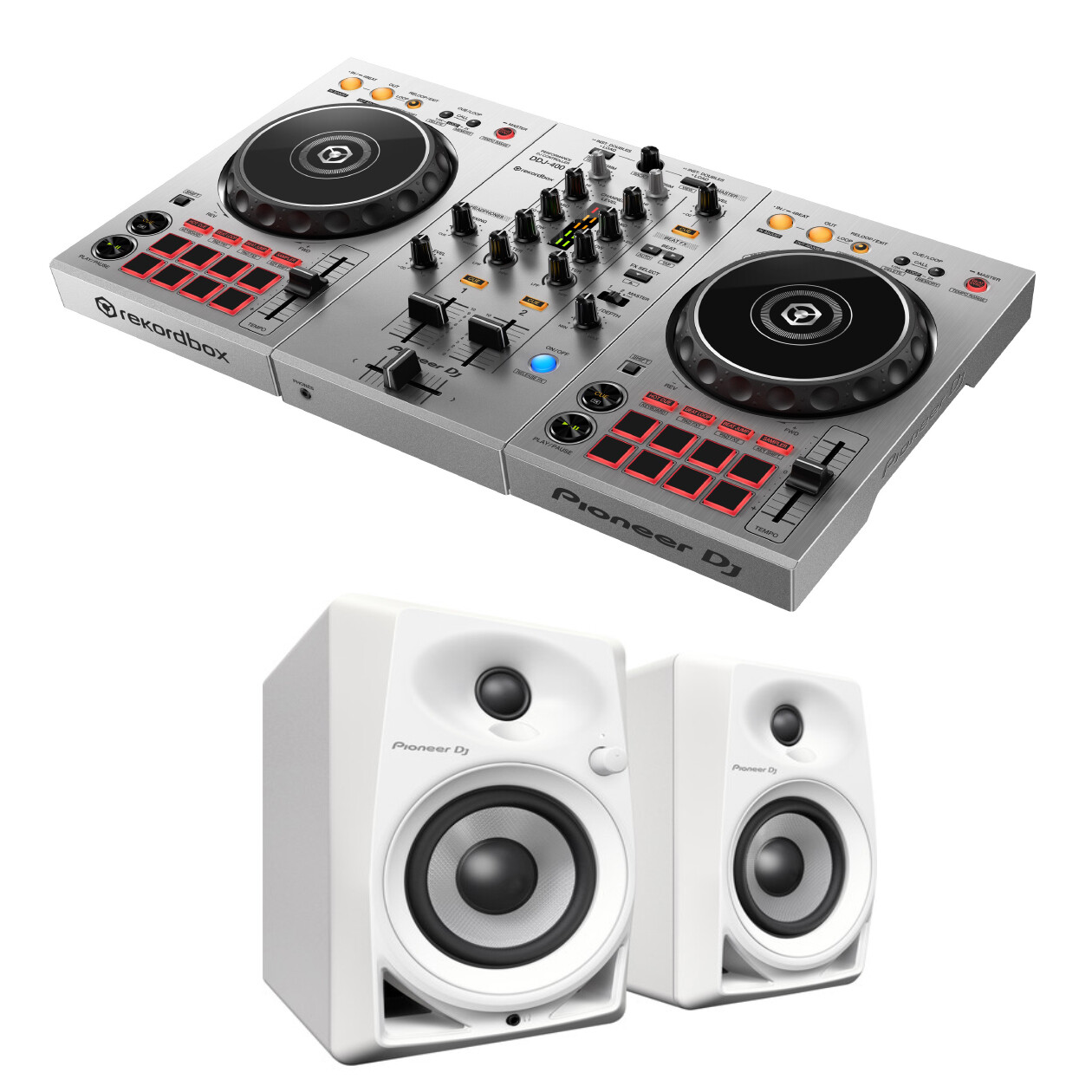 Pioneer Ddj 400 S Rekordbox Dj Controller W Pioneer Dm 40 W Powered Monitors Ebay