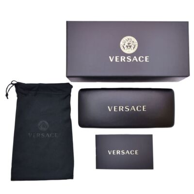 Pre-owned Versace Ve2265 100011 Sunglasses Silver/grey 140mm W/extra Interchangeable Lens In Gray