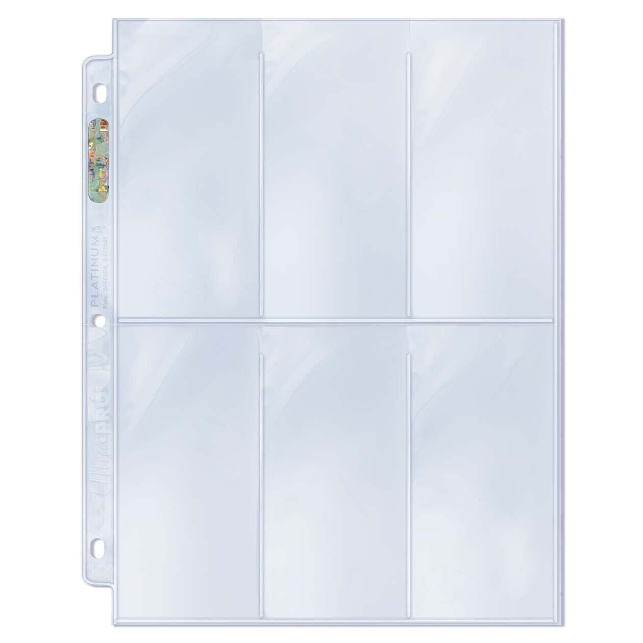 25 Ultra Pro PLATINUM 6 POCKET Album Pages for 2.5 x 5.25