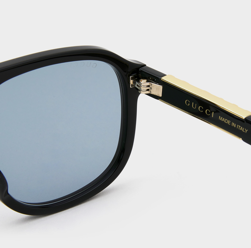 Pre-owned Gucci Gg1188s-004 Black Black Blue Sunglasses