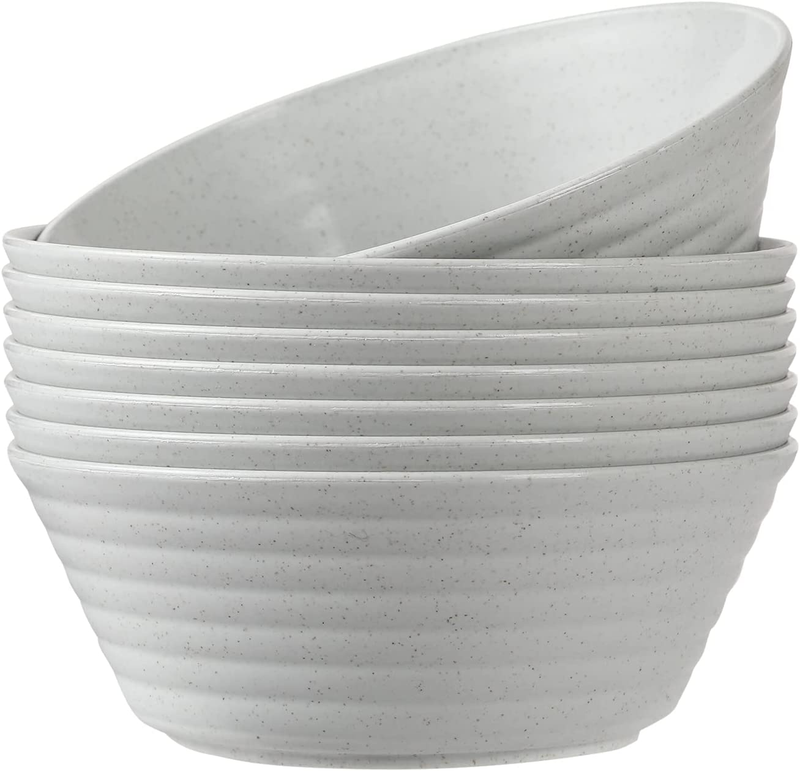 Cereal Bowl Set of 8 Soup Bowls 36 Ounces Unbreakable Wheat 