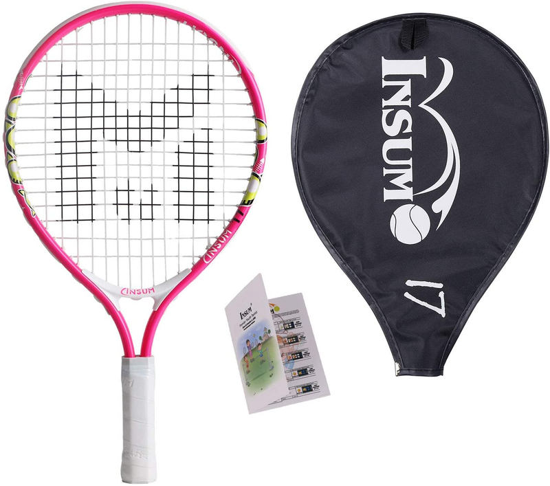 Racket for Tennis with Shoulder Strap Bag, 17 Inch for Age 4 and Under