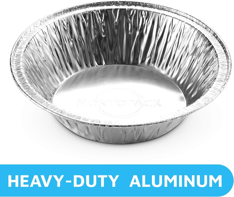 Montopack Disposable 5" Aluminum Foil Pie/Tart Pan (50 Pack) | 5 Inch round Cake
