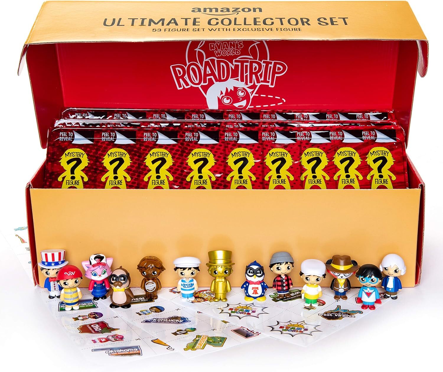 Ryan's World Road Trip 53pc Complete Figure Set + Bonus
