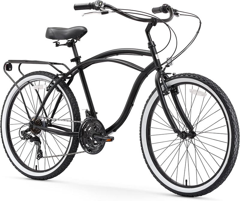 Mens Beach Cruiser Bike With Basket Beachcruiser