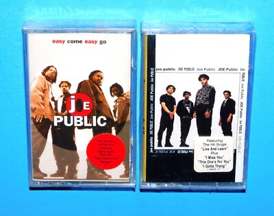 JOE PUBLIC -SELF-TITLED+ EASY COME EASY GO--R&B SEALED CASSETTES w/ HYPE STICKER