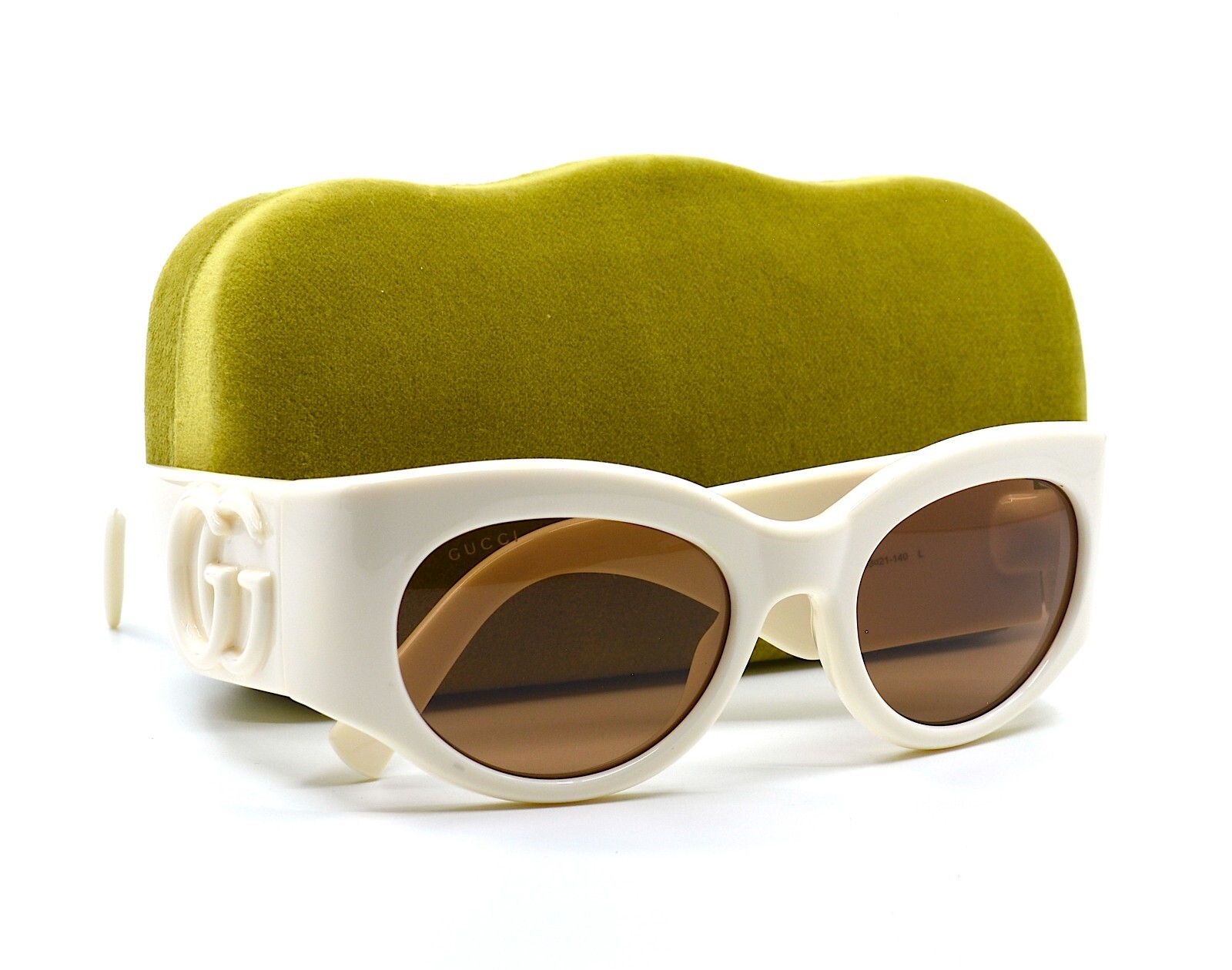Pre-owned Gucci Gg1544s 004 Ivory Brown Authentic Sunglasses 53-21