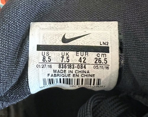 2016 Mens Nike Kobe XI 11 3D Total Crimson Cool Grey Blue White Size 8.5