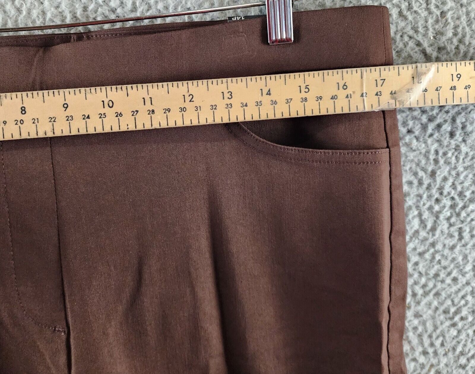 Alfred Dunner Petite Classic Allure Proportioned Pants Women's 14P Brown Pull On - Picture 5 of 17