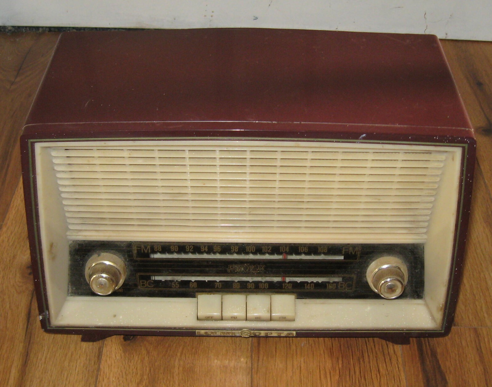 Antique Vtg 1950s Fonovox Loewe Opta Tube Radio West Germany
