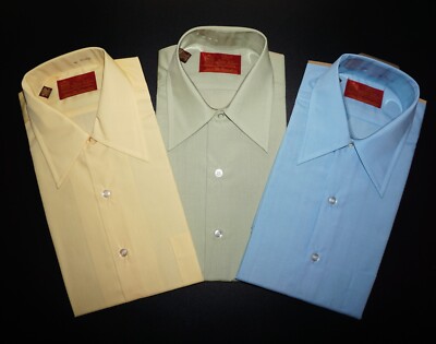 VTG Sears Kings Road Button Down Shirt Short Sleeve Medium Green Blue Yellow NEW