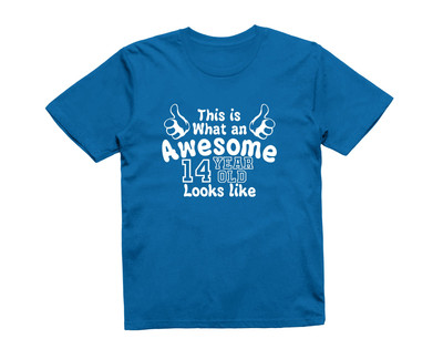 This is What an Awesome 14 Year Old Looks Like Kids T-Shirt  Birthday Gift