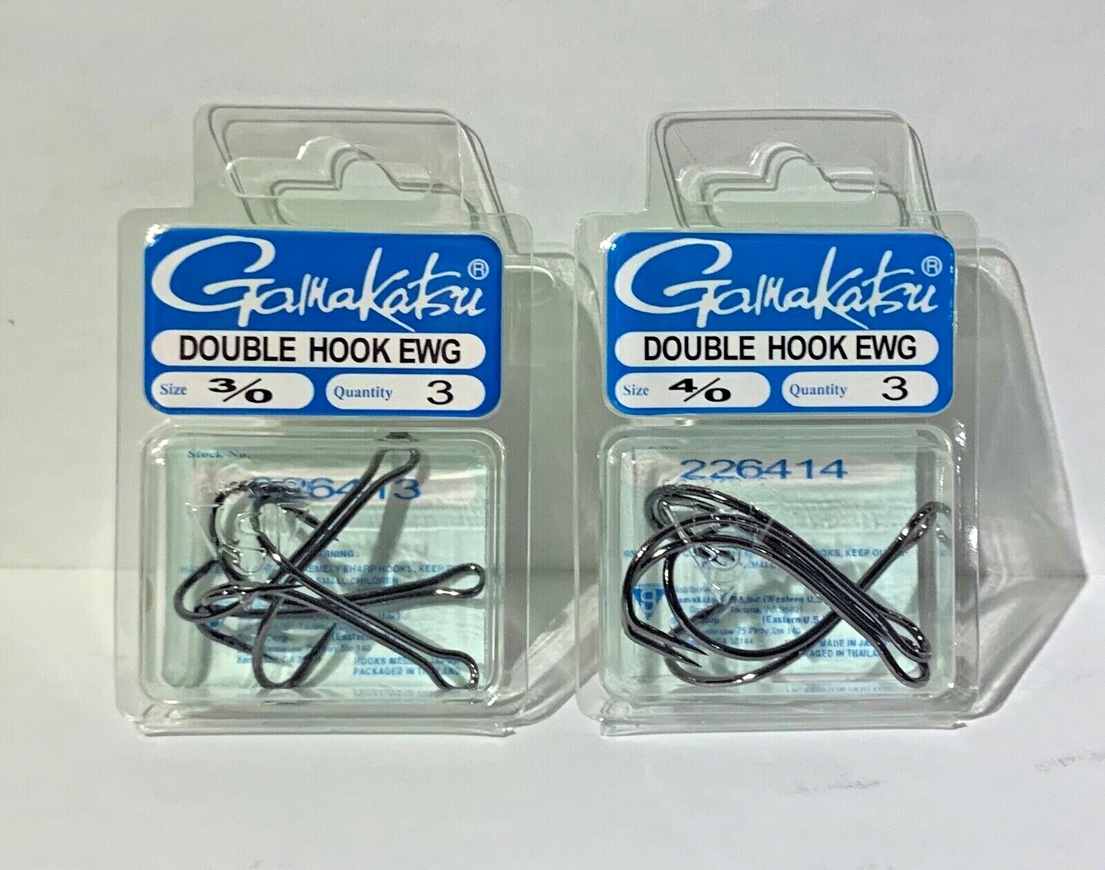 Gamakatsu EWG Double Frog Hook Replacement EWG Topwater Hook 3/0 4/0 CHOOSE