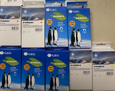 HP Officejet Pro 8100/8600 Ink Cartridge Lot 9x 3Black +2Cyan +2Yell +2 Magenta