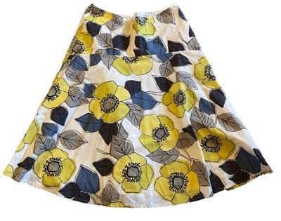 Boden Skirt Size 8R Poppy 100% Cotton A-Line Below Knee Casual Summer W243