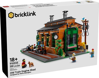 LEGO 910033, OLD TRAIN ENGINE SHED, NIB IN-HAND! BRICKLINK DESIGNER 2024 RETIRED
