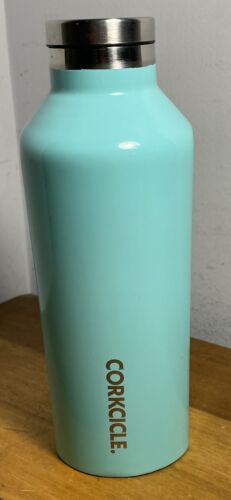 CORKCICLE 9 OZ STAINLESS STEEL TURQUOISE CANTEEN WATER BOTTLE