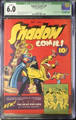 Shadow Comics #10 CGC 6.0 (Q) Origin Iron Ghost 1941 Street & Smith Golden Age