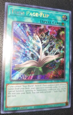 *** TOON PAGE-FLIP *** 1ST EDITION MINT SECRET RARE BLCR-EN068 YUGIOH!