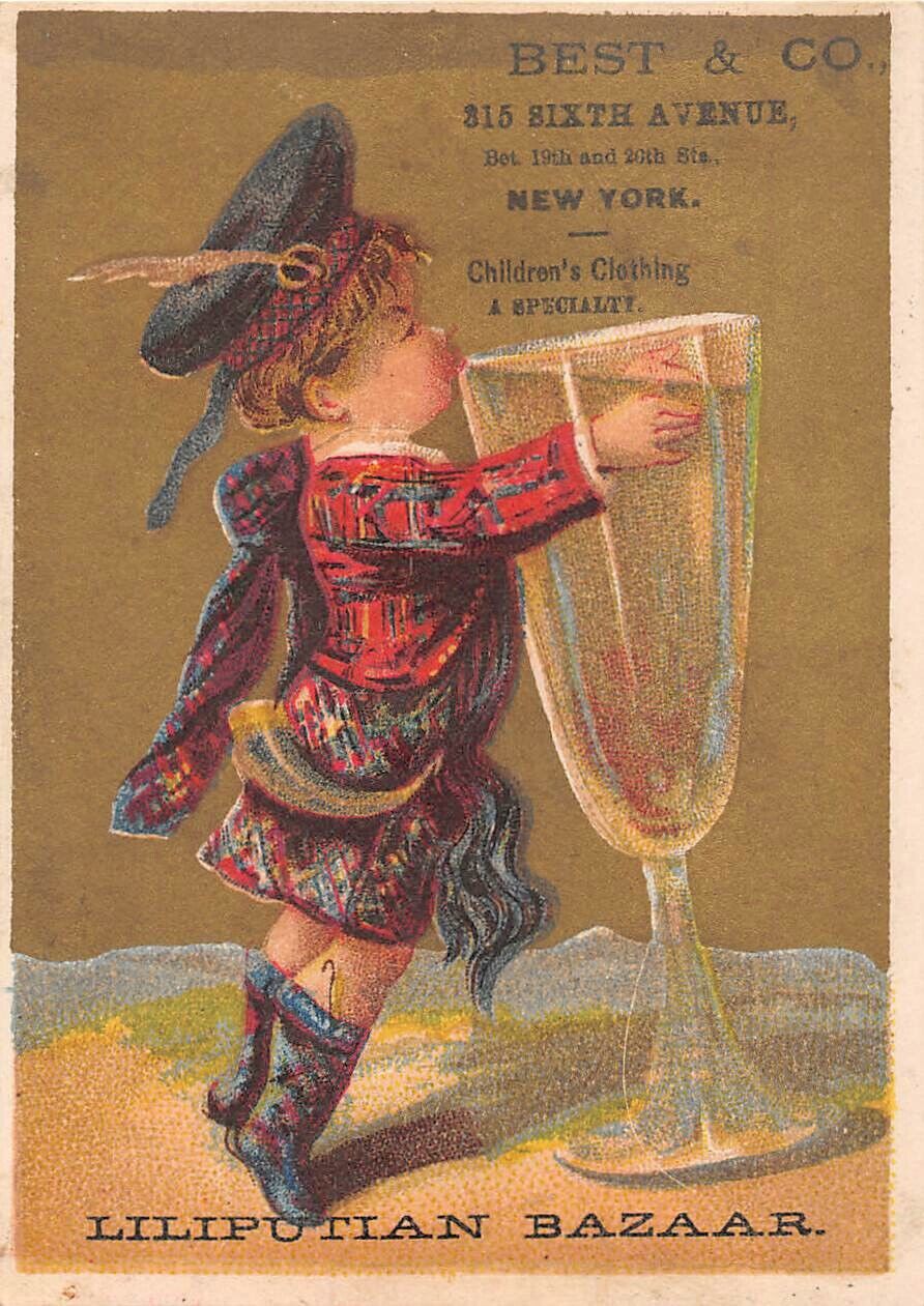 M3370 VICTORIAN TRADE CARD, LILIPUTIAN BAZAAR, BEST CO., NEW M3370 VICTORIAN TRADE CARD, LILIPUTIAN BAZAAR, BEST CO., NEW