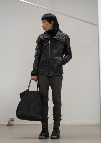 ジャケット・アウター Rick Owens silk jacket black IT40 22ss NEW* RICK OWENS FW22 SHEARLING LEATHER FULL ZIP SEALED