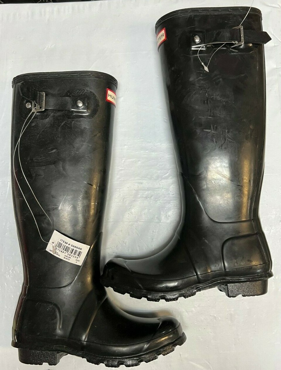◆HUNTER◆ WOMEN Original Buckle Toll Rain Boots Black Hunter Original Tall Rain Boots Buckle Woman's US 9 8/MENS