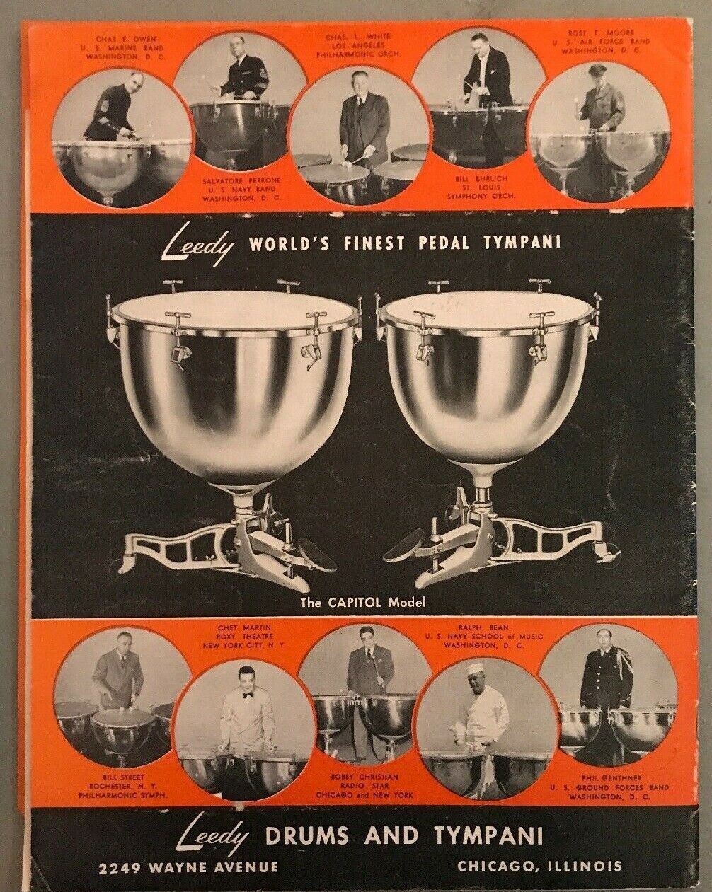 Leedy Drum CATALOG - 1958~~ drums, drummers' instruments No. 58