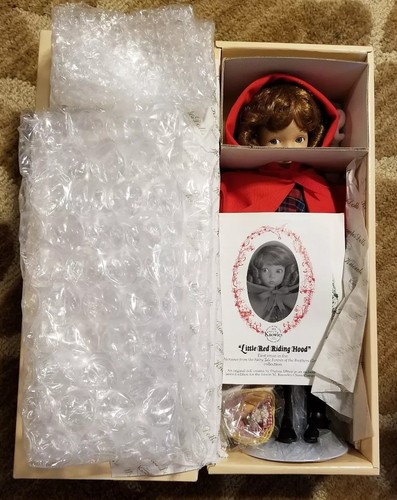 Knowles Doll Heroines of Forest Fairy Tale Series LITTLE RED RIDING HOOD COA #CD