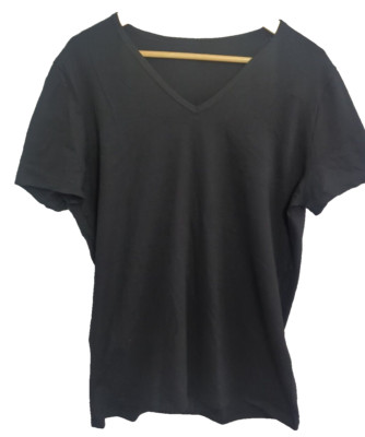 Sloggi Men's GO Shirt V-Neck Slim Fit Shirts Extra Large Black