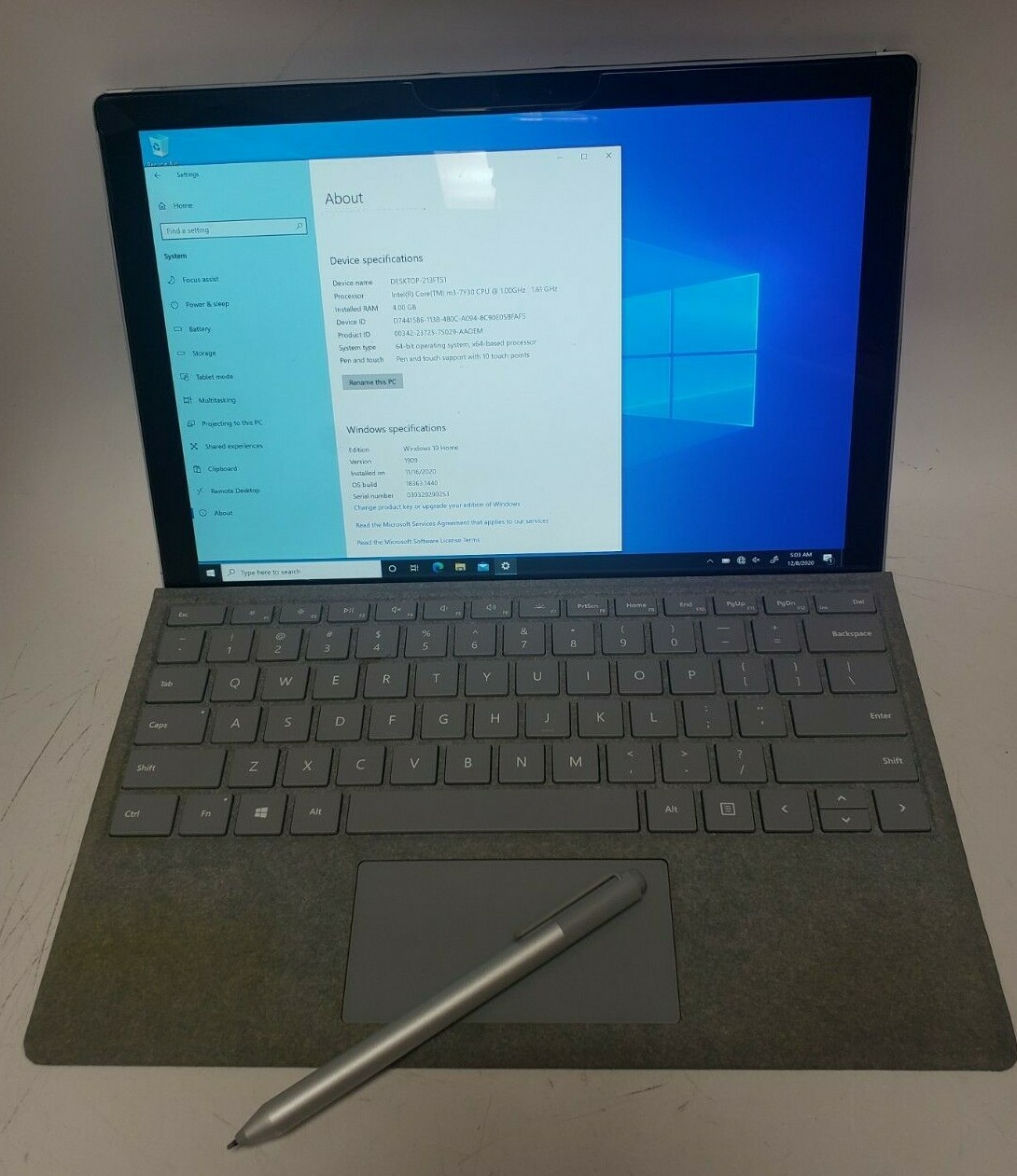 MICROSOFT SURFACE PRO 1796 Surface Pro (5th Gen) TABLET