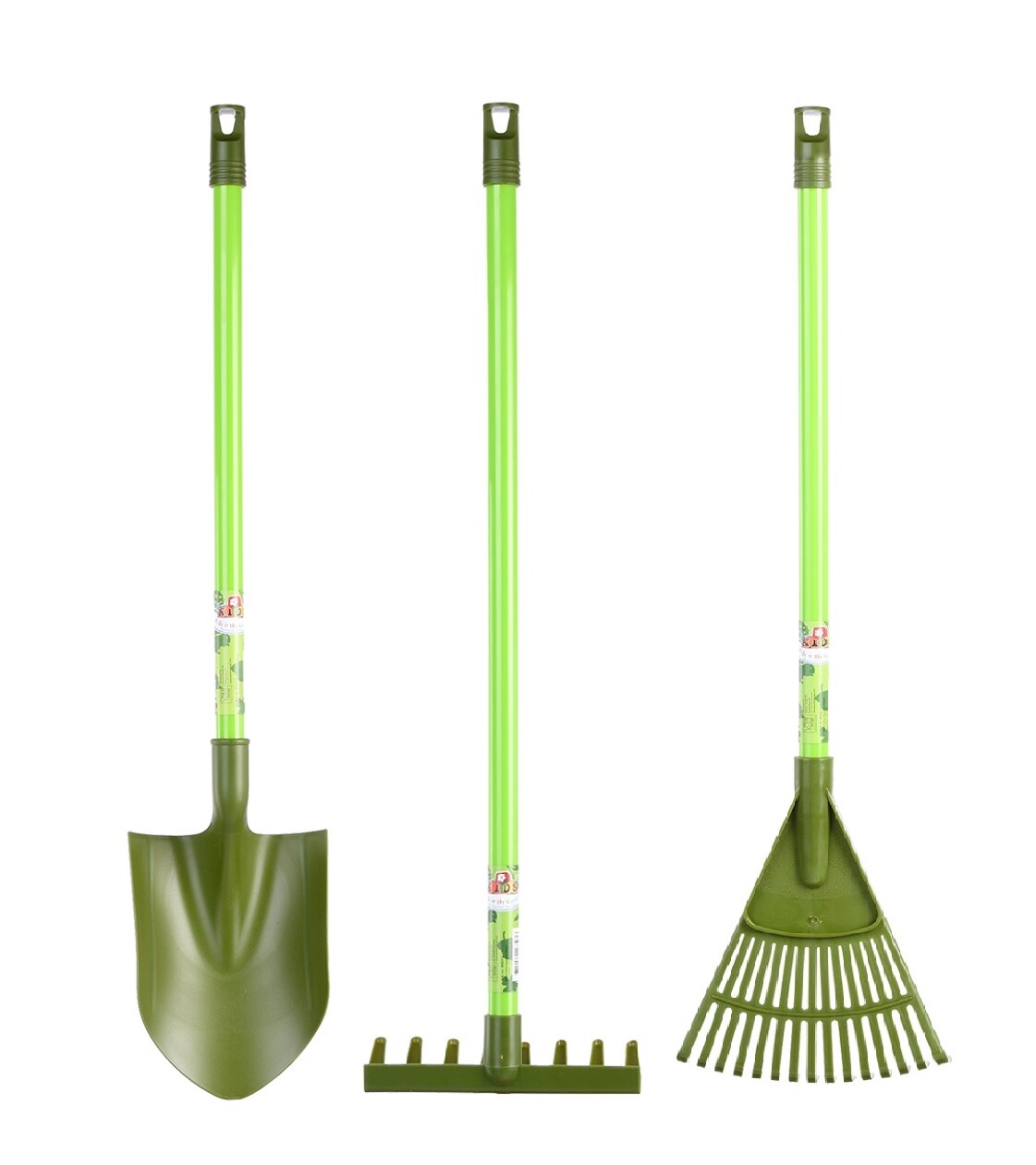 Gartengeräte Set Kinder Gartenwerkzeug Schaufel Harke Rechen Laubrechen 3x Kids