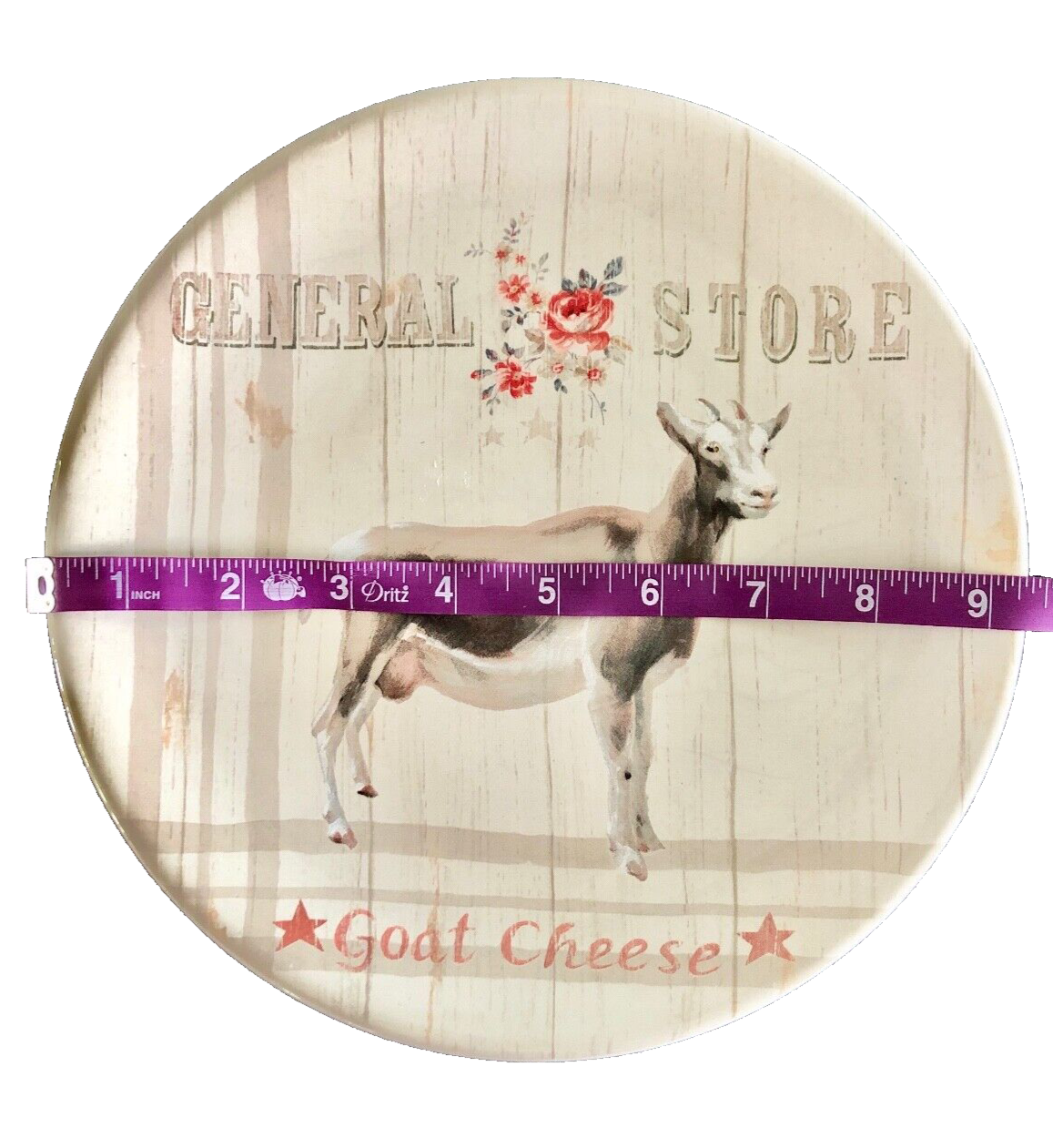 Certified International General Store Goat Cheese 9" Luncheon Plate Preowned