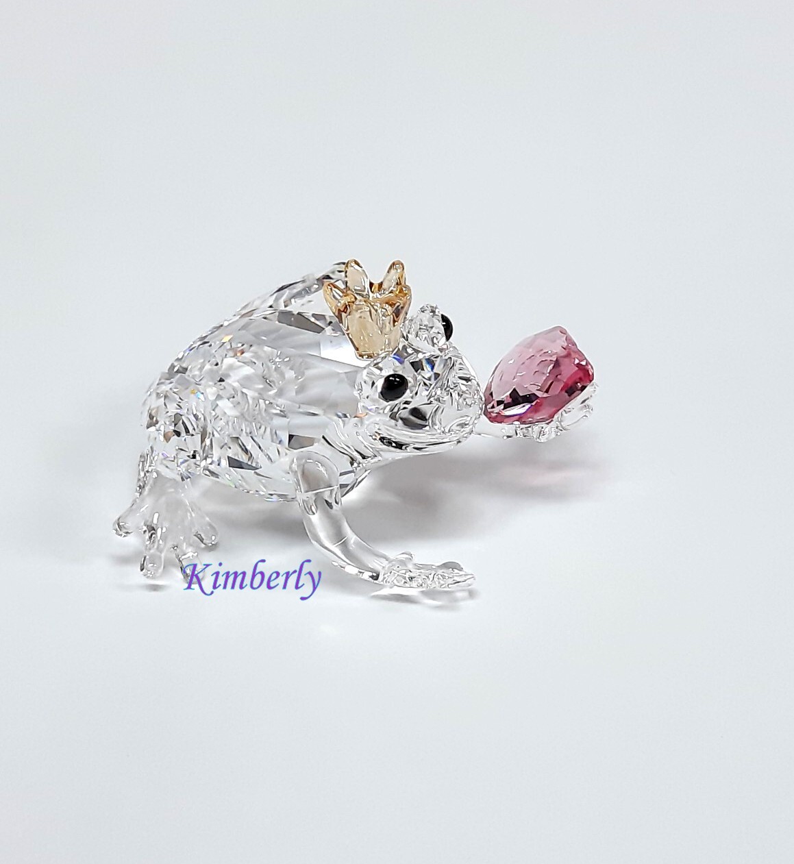Swarovski Frog Prince Pink Heart Love for Lovers Crystal