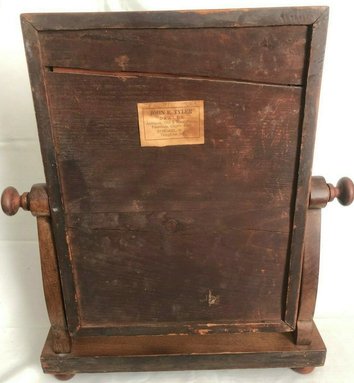 Large Antique Craftsman Quality Wooden Shaving Mirror Dresser Vanity Tilt Stand