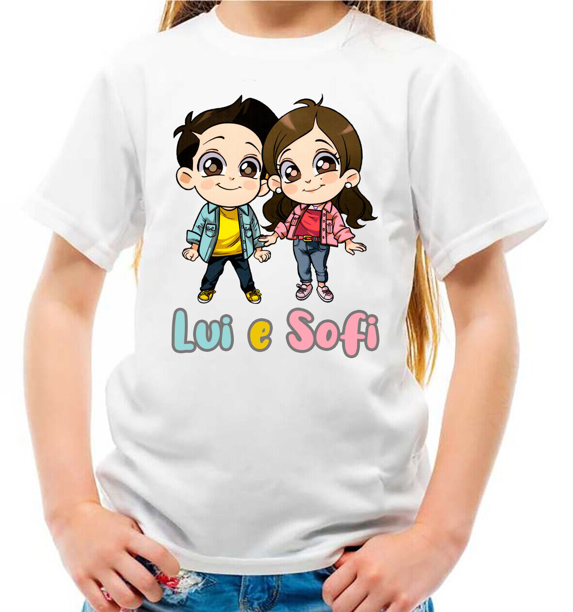 Tshirt Maglia Me Maglietta Contro Bambina Te Bambino Lui e Sofi 100 Cotone v10 eBay