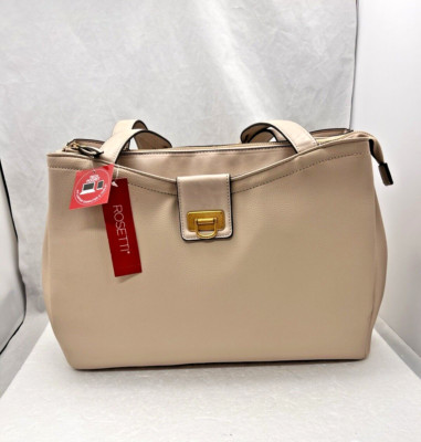ROSETTI $79 Sawyer Hazelwood Beige Work Tote Handbag Large Purse Satchel