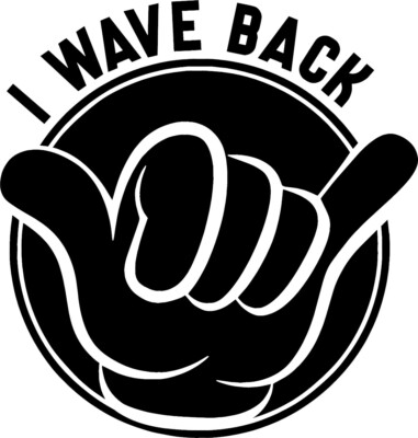 I Wave Back Hand campervan dub decal 100mm x 105mm