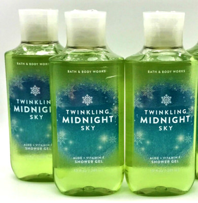 x3 Bath & Body Works TWINKLING MIDNIGHT SKY Shower Gel wash vanilla blackberry