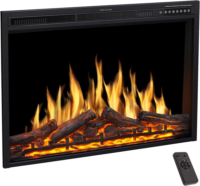 Insert 37inch With Adjuatble Flame Colors, Log Colors, Flame