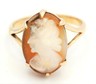 Vintage Shell Cameo Dress Ring 9ct Yellow Gold Fine Jewellery Size M.JPG