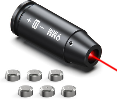 Training 9Mm Red Laser Bore Sight Cartridge Trainer Outdoor Dry Fire Shooting US
