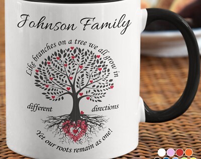 Family Reunion Cups Tree Of Life Mug Personalized Like Branches On A Tree Reunio
